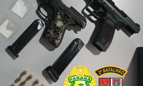 PM prende traficantes armados com pistolas em Carlópolis