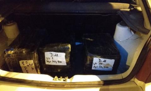 Polícia apreende mais de 90 tabletes de maconha que iriam para Carlópolis