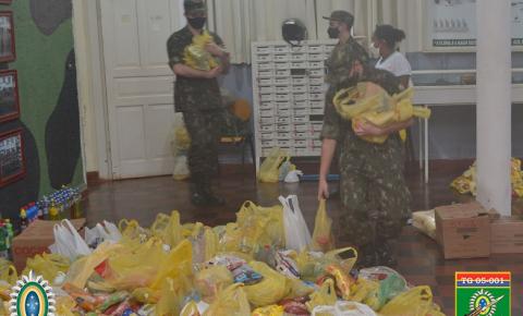 Tiro de Guerra de Cambará arrecada quase 2500 kg de alimentos