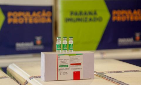 ​Ministério da Saúde confirma que Paraná vai receber mais 235,5 mil vacinas contra a Covid-19